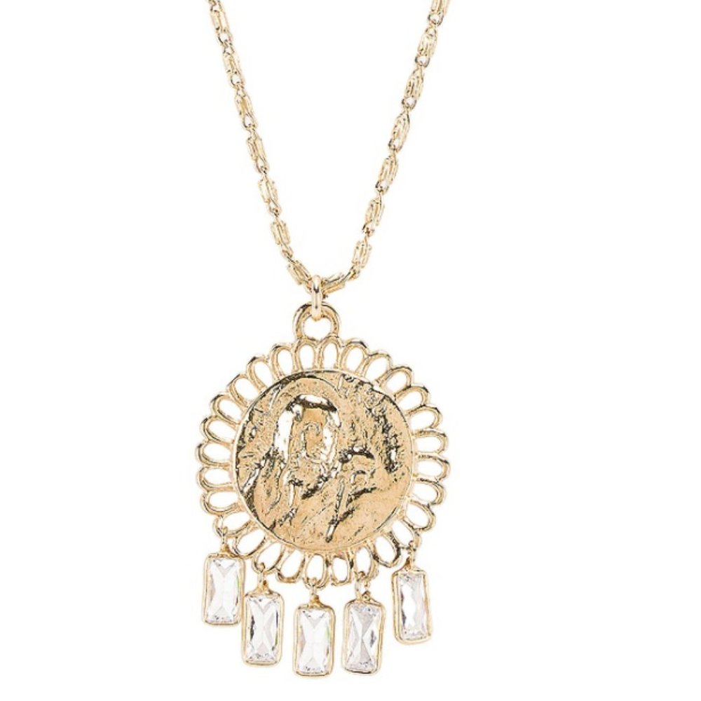 Lili Claspe Baguette Coin Necklace